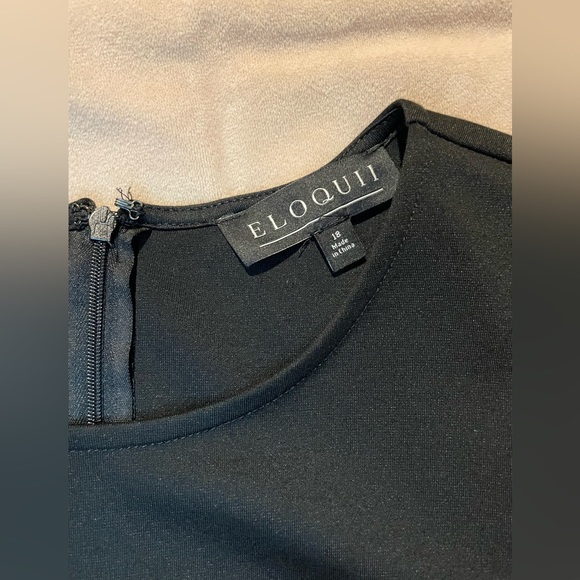 Eloquii Long Sleeve Peplum Top - Picture 2 of 6